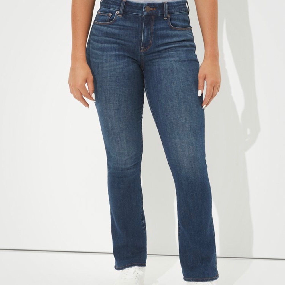 American Eagle Curvy Dark Skinny Kick Jeans